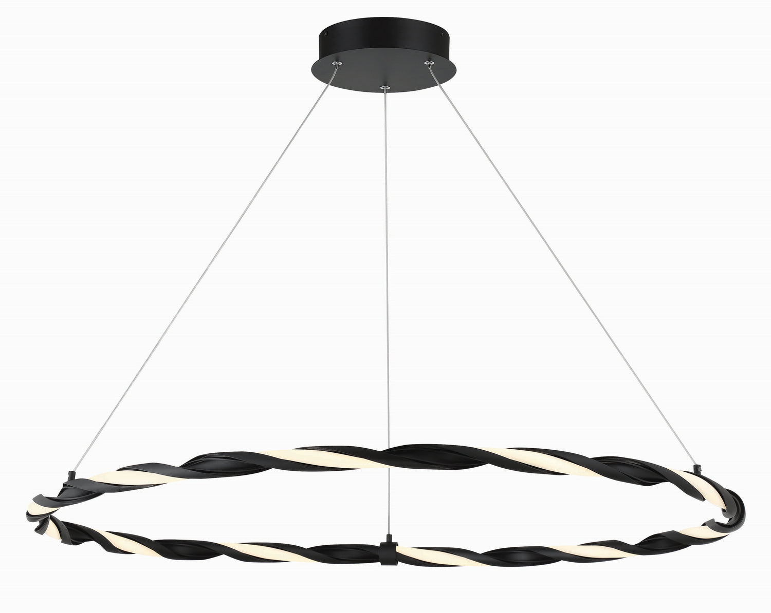 George Kovacs - P5483-66A-L - LED Island Pendant - Convolution - Matte Black