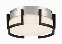 George Kovacs - P953-1-691-L - LED Flush Mount - Bezel Set - Coal With Brushed Nickel