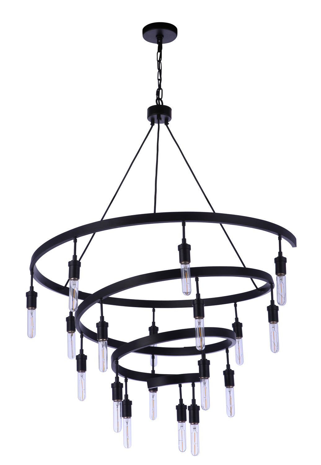 Craftmade - 55418-FB - Tranquil 18 Light Chandelier in Flat Black Finish - Tranquil