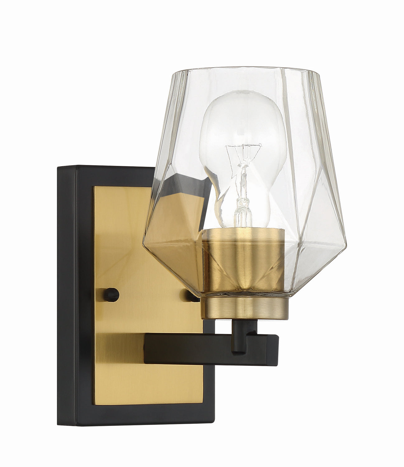 Craftmade - 56901-FBSB - Avante Grand One Light Wall Sconce in Flat Black/Satin Brass Finish - Avante Grand