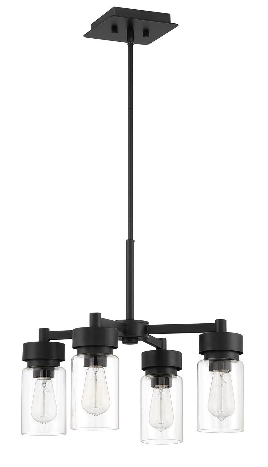 Craftmade - 57124-MN - Bennet Four Light Outdoor Chandelier in Midnight Finish - Bennet