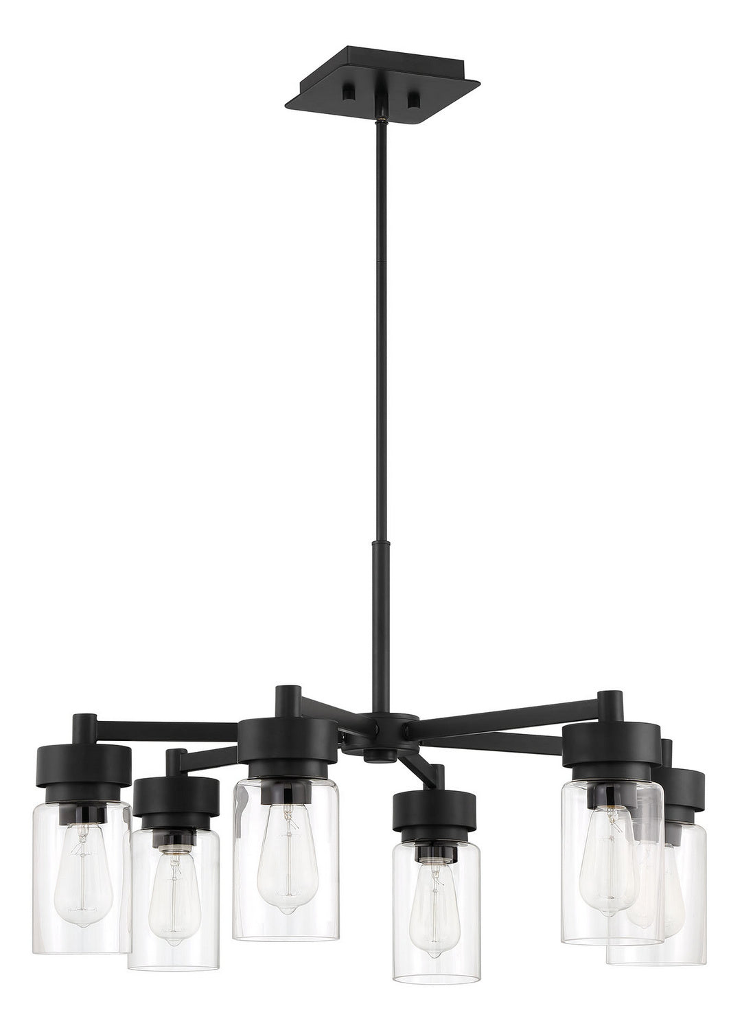 Craftmade - 57126-MN - Bennet Six Light Outdoor Chandelier in Midnight Finish - Bennet