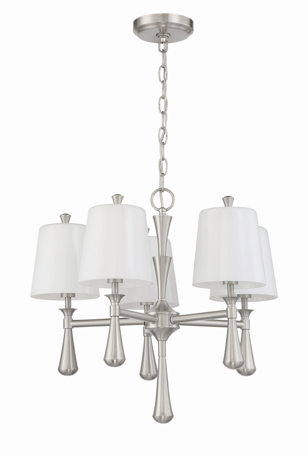 Craftmade - 57425-BNK - Palmer Five Light Mini Chandelier in Brushed Polished Nickel Finish - Palmer