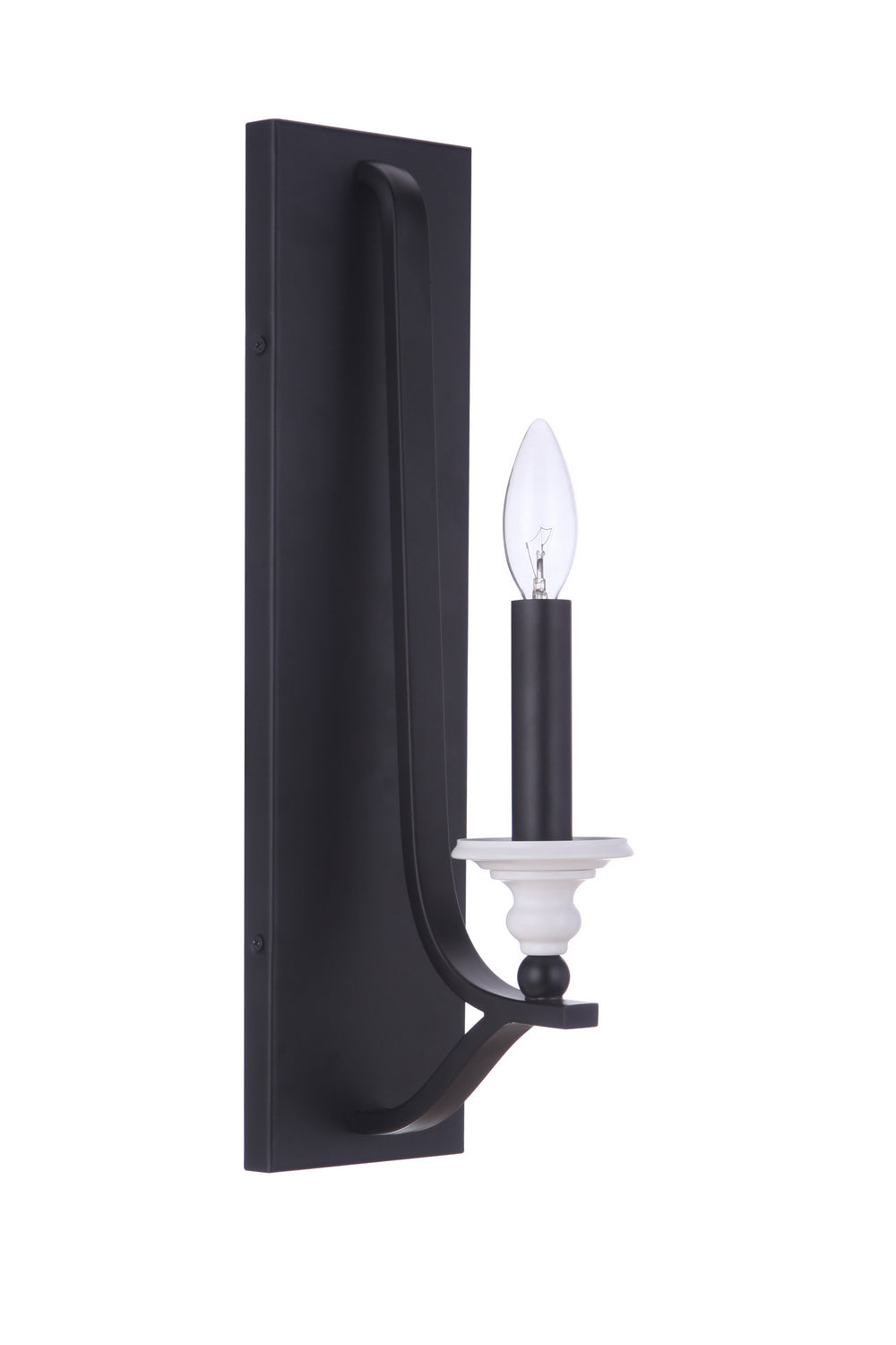 Craftmade - 57661-FBMWW - Esme One Light Wall Sconce in Flat Black/Matte White Finish - Esme