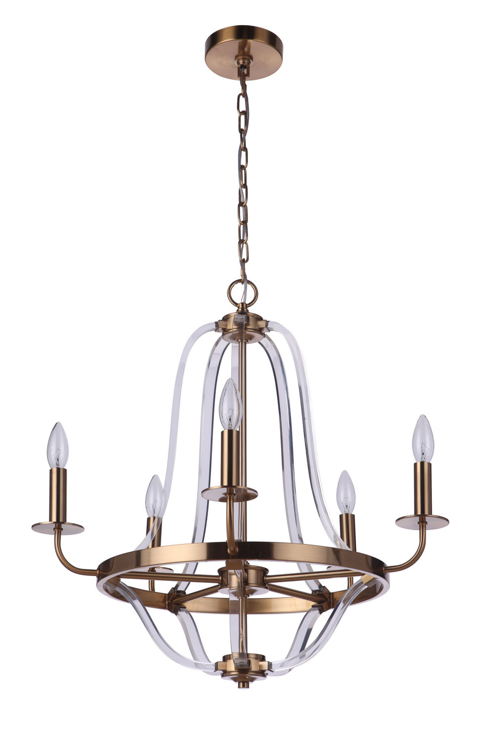 Craftmade - 57725-SB - Graclyn Five Light Chandelier in Satin Brass Finish - Graclyn