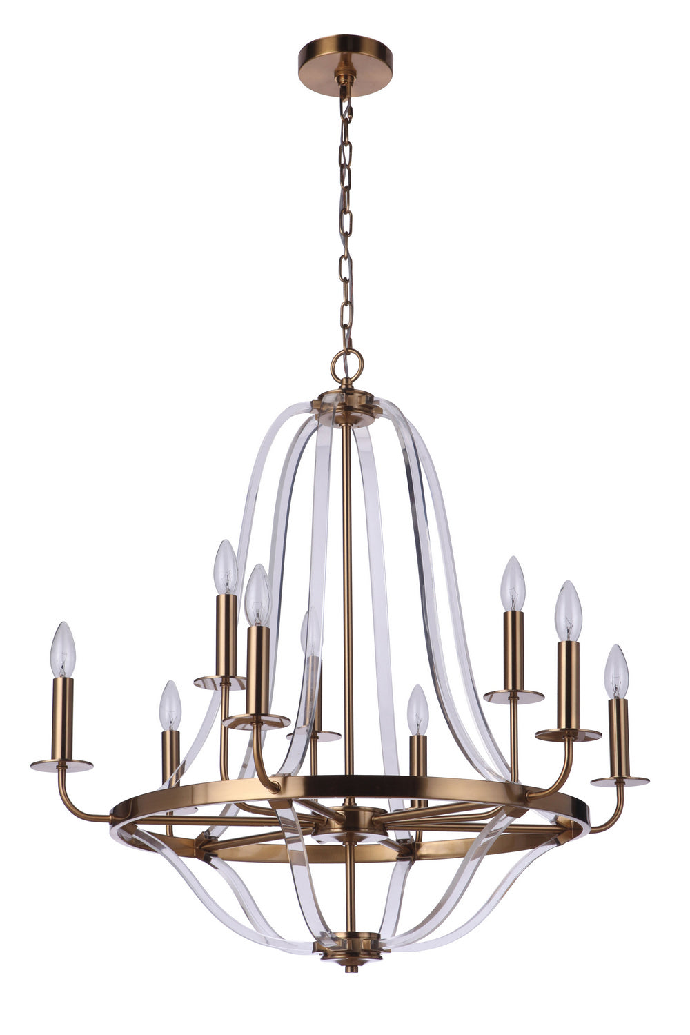 Craftmade - 57729-SB - Graclyn Nine Light Chandelier in Satin Brass Finish - Graclyn