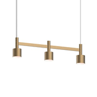 Sonneman - 1783.14-CYL - LED Linear Pendant - Systema Staccato - Brass Finish
