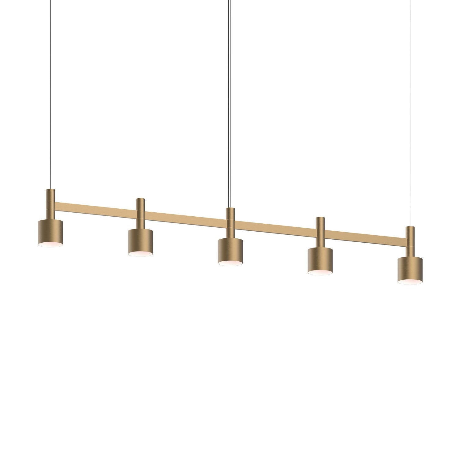 Sonneman - 1785.14-CYL - LED Linear Pendant - Systema Staccato - Brass Finish