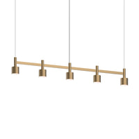 Sonneman - 1785.14-CYL - LED Linear Pendant - Systema Staccato - Brass Finish