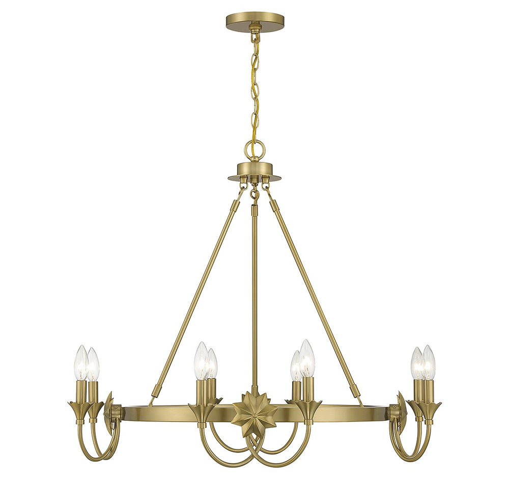 Savoy House - 1-2206-8-322 - Eight Light Chandelier - Sullivan - Warm Brass