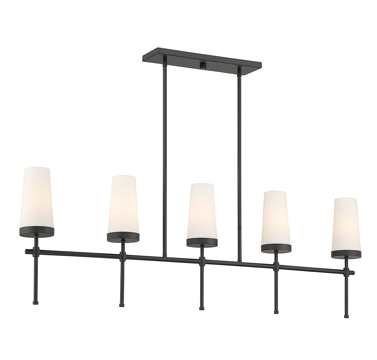 Savoy House - 1-2803-5-89 - Five Light Linear Chandelier - Haynes - Matte Black