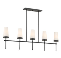 Savoy House - 1-2803-5-89 - Five Light Linear Chandelier - Haynes - Matte Black