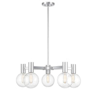 Savoy House - 1-3073-5-11 - Five Light Chandelier - Wright - Chrome