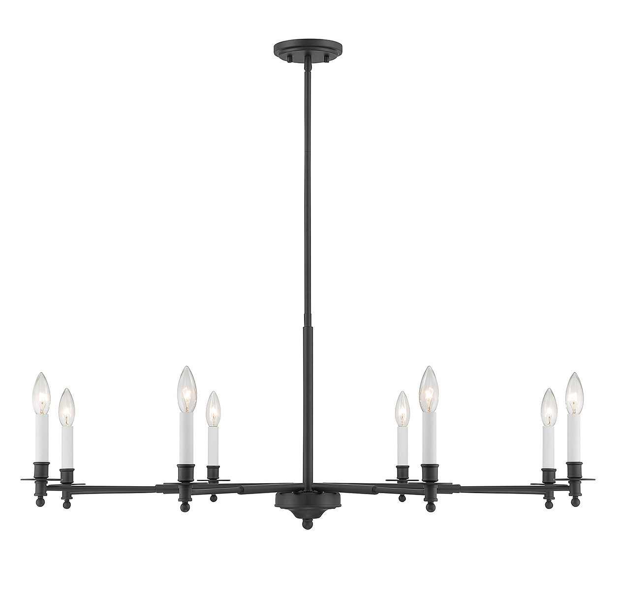 Savoy House - 1-4412-8-89 - Eight Light Chandelier - Jasmine - Matte Black