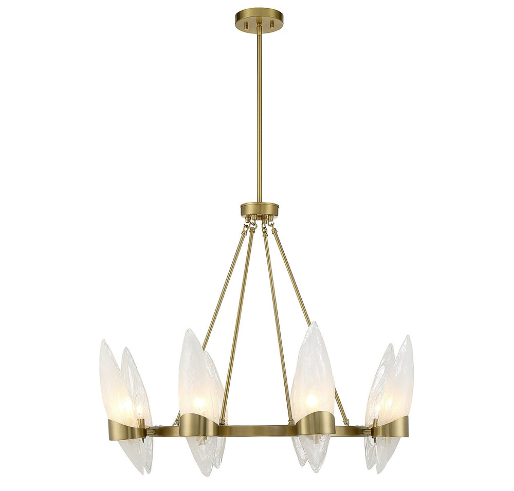 Savoy House - 1-5502-8-322 - Eight Light Chandelier - Nouvel - Warm Brass