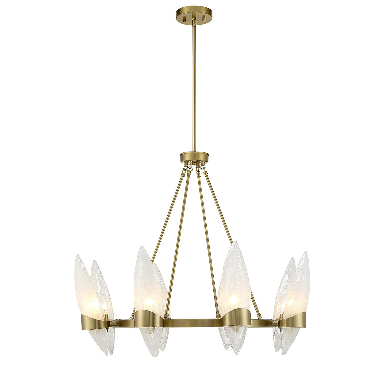 Savoy House - 1-5502-8-322 - Eight Light Chandelier - Nouvel - Warm Brass