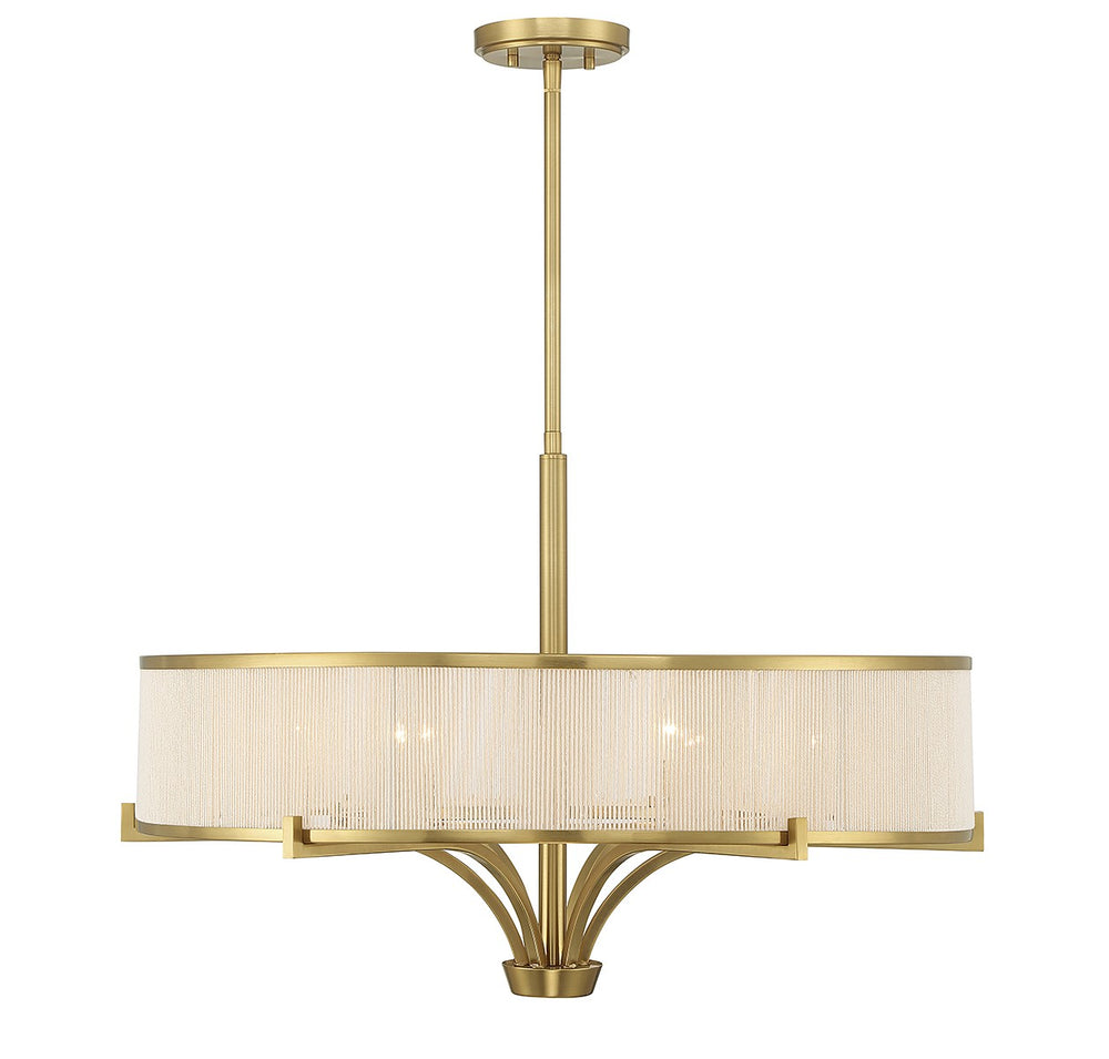 Savoy House - 1-7752-6-322 - Six Light Chandelier - Wynwood - Warm Brass