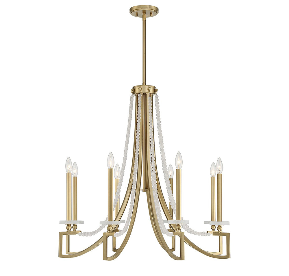 Savoy House - 1-8804-8-322 - Eight Light Chandelier - Helen - Warm Brass