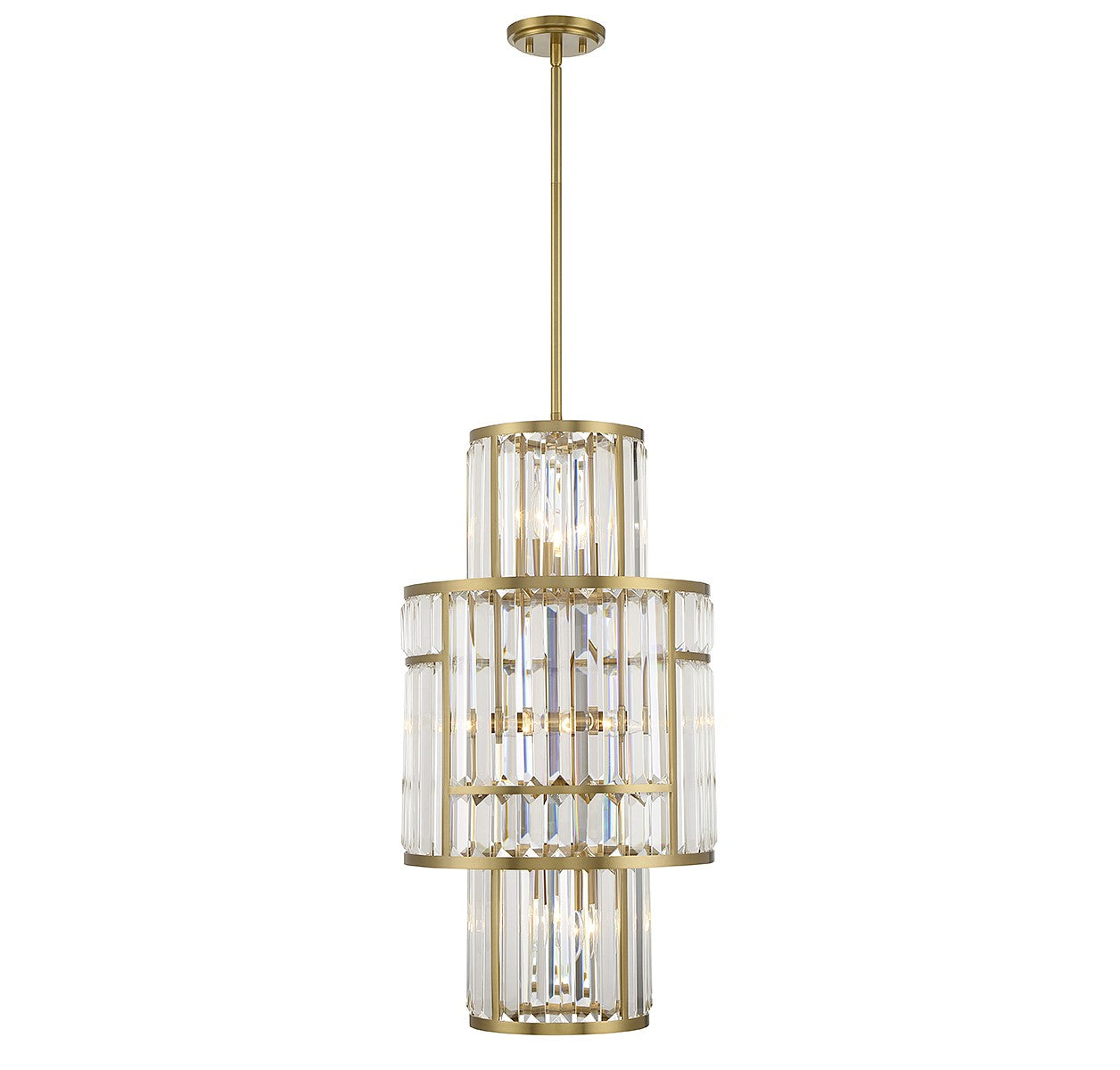 Savoy House - 3-2226-8-322 - Eight Light Pendant - Rohe - Warm Brass