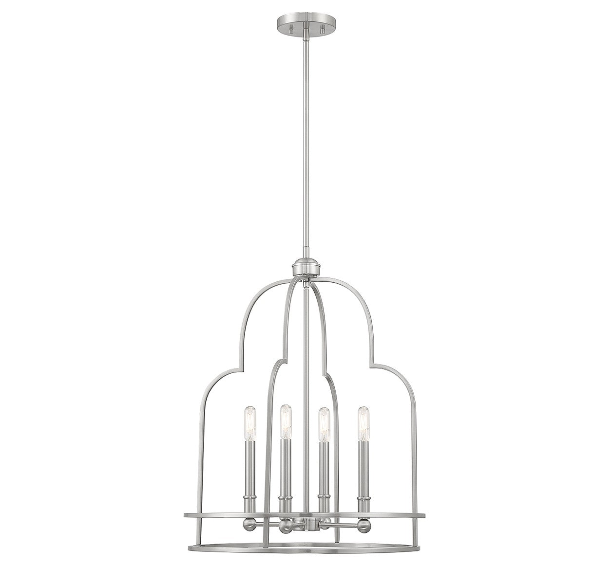 Savoy House - 3-6612-4-SN - Four Light Pendant - Diplomat - Satin Nickel