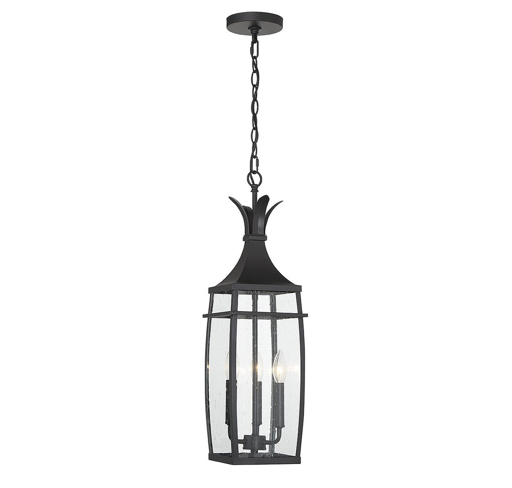 Savoy House - 5-763-BK - Three Light Outdoor Hanging Lantern - Montpelier - Matte Black