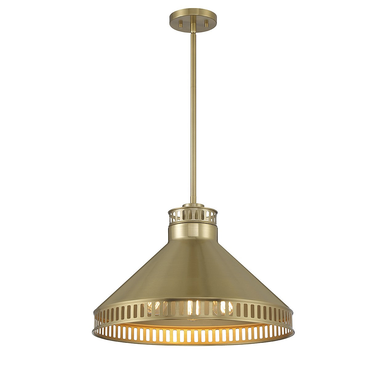 Savoy House - 7-8801-3-322 - Three Light Pendant - Seagram - Warm Brass