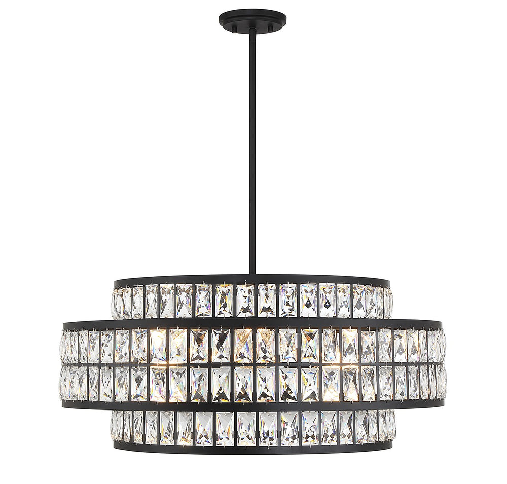 Savoy House - 7-9048-6-89 - Six Light Pendant - Renzo - Matte Black