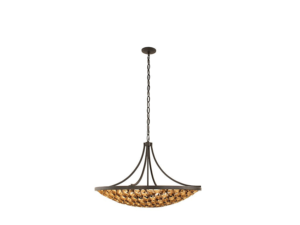 Savoy House - 7-9351-8-46 - Eight Light Pendant - Ventura - Matte Black and Gold