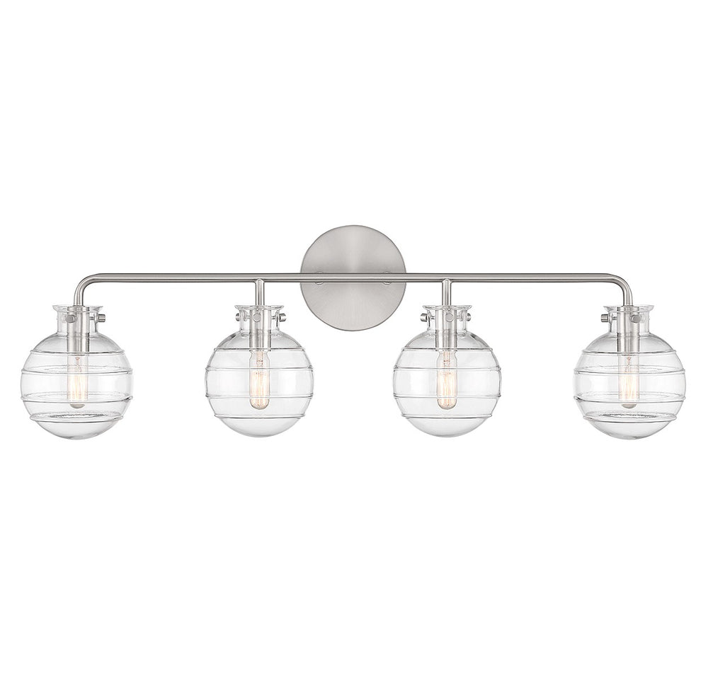 Savoy House - 8-4300-4-SN - Four Light Bathroom Vanity - Mason - Satin Nickel