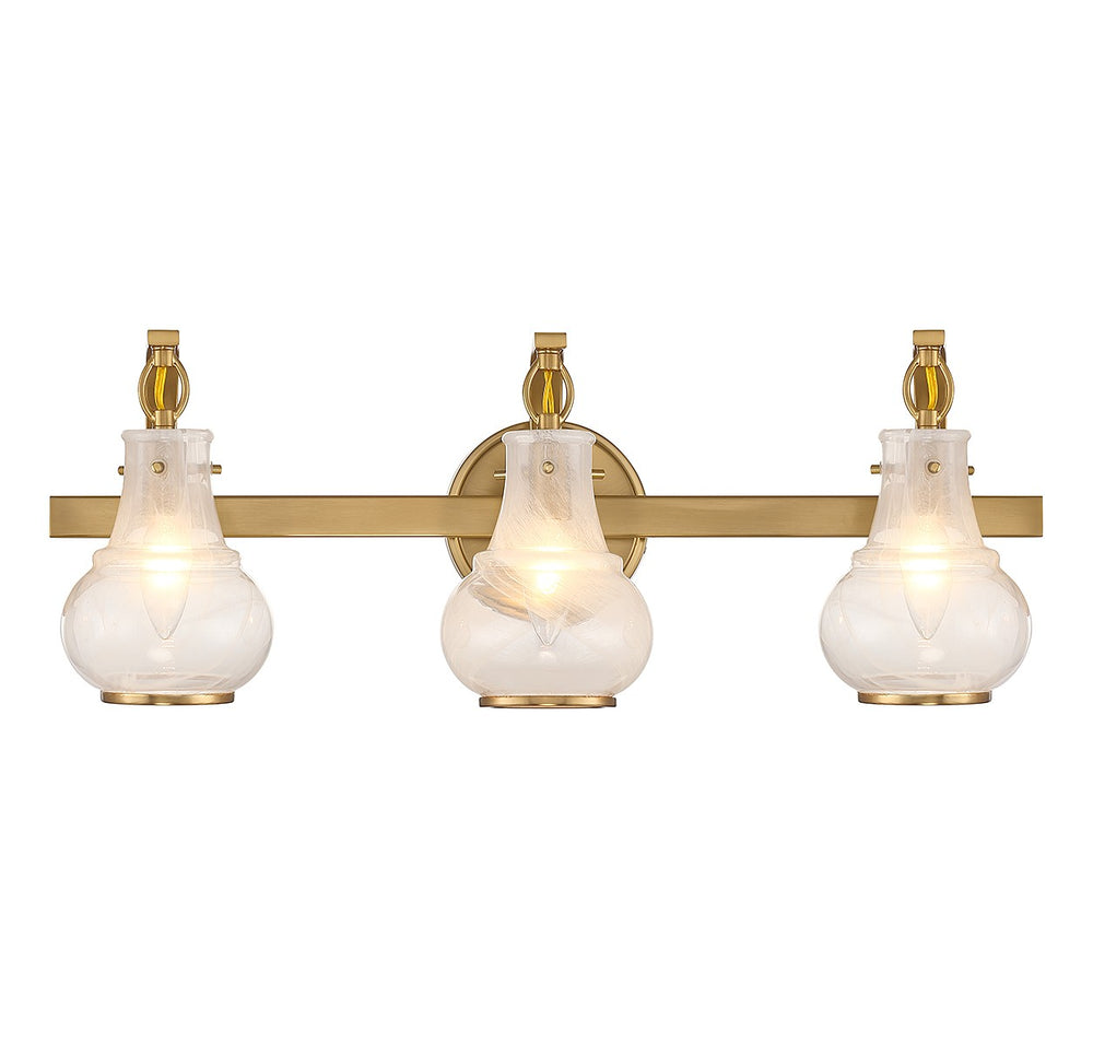 Savoy House - 8-4417-3-322 - Three Light Bathroom Vanity - Adams - Warm Brass