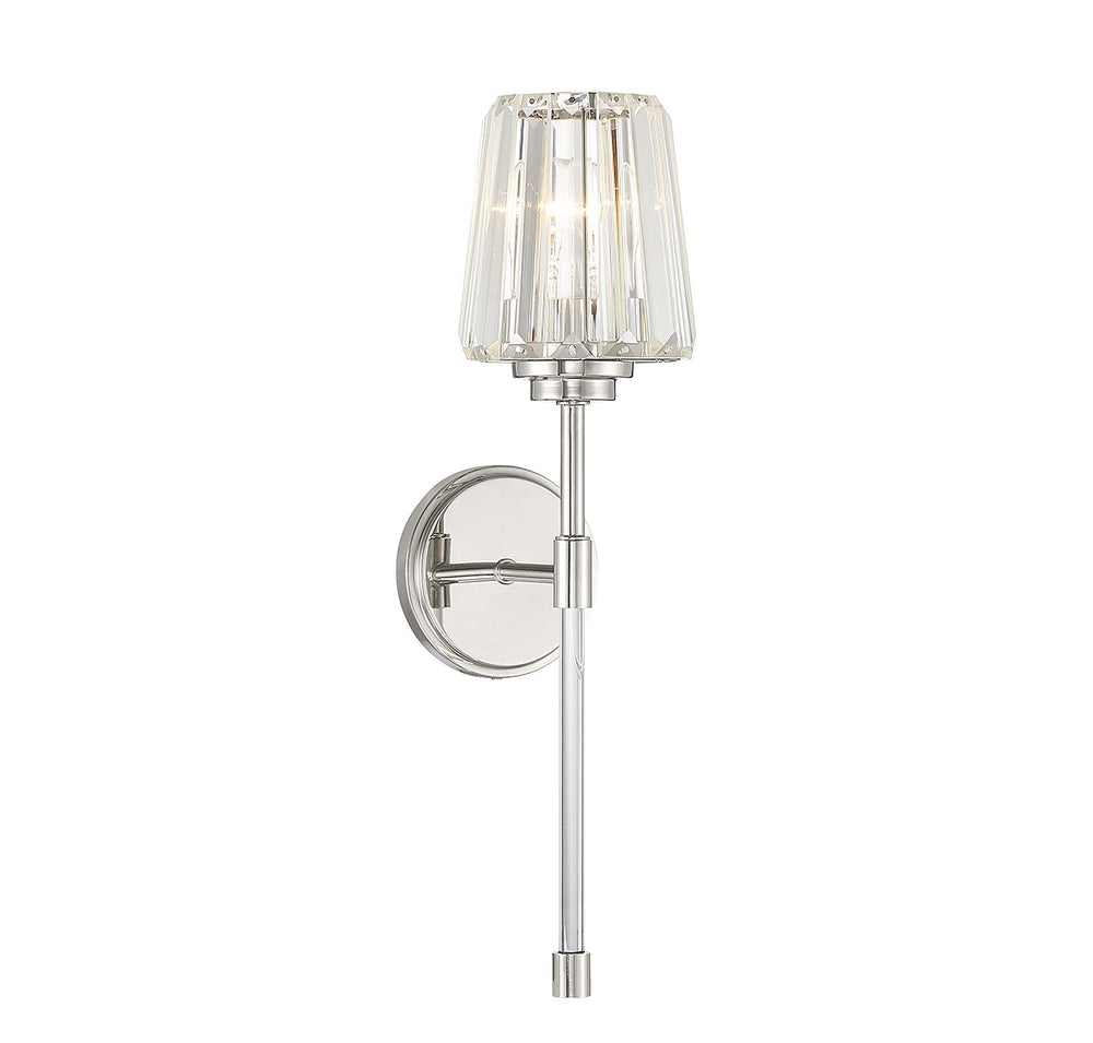 Savoy House - 9-6001-1-109 - One Light Wall Sconce - Garnet - Polished Nickel