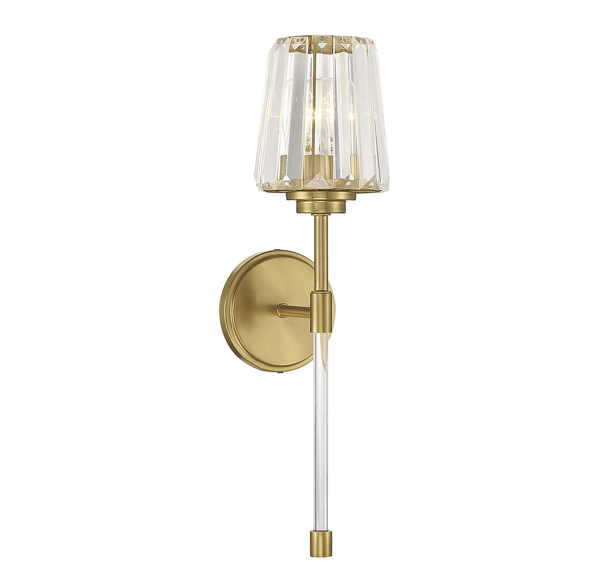 Savoy House - 9-6001-1-322 - One Light Wall Sconce - Garnet - Warm Brass