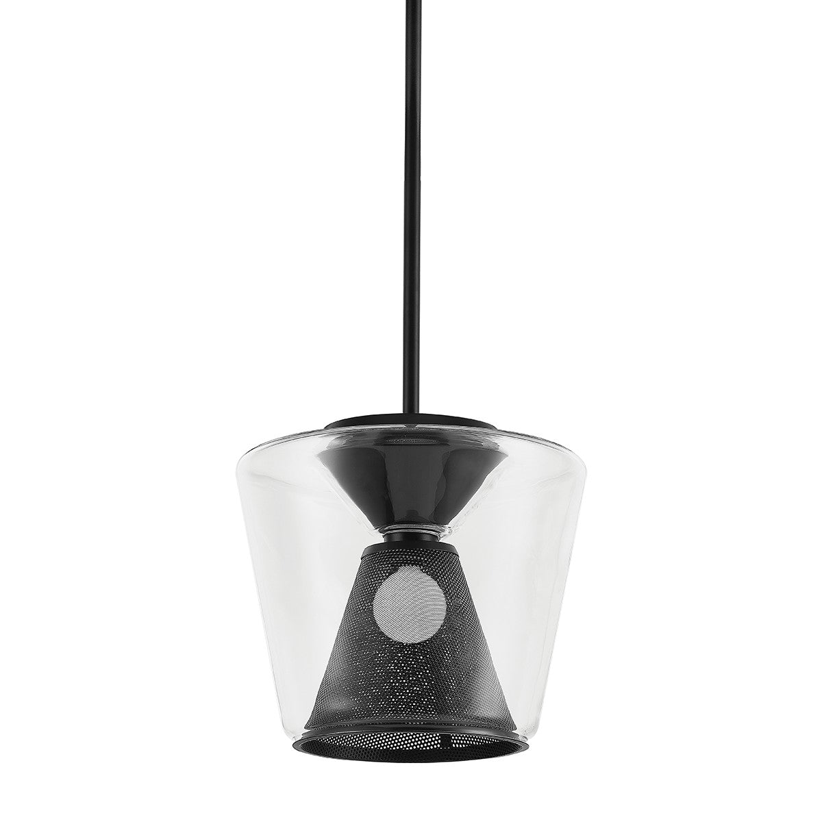 Troy Lighting - F5851-SBK - One Light Pendant - Berlin - Soft Black