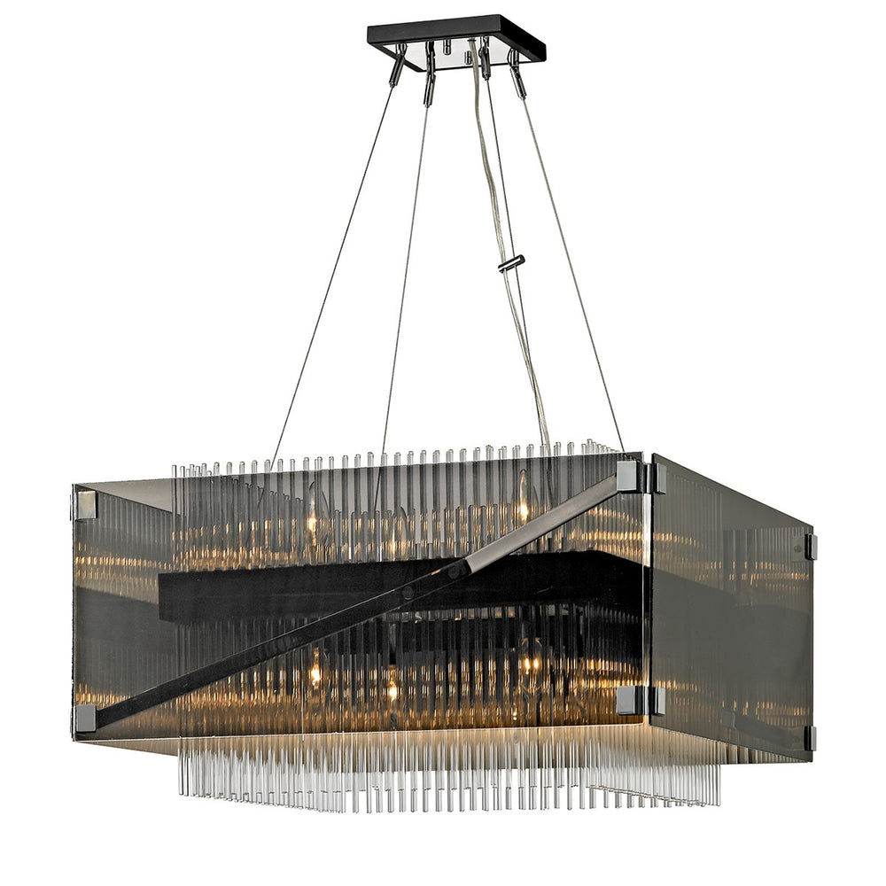 Troy Lighting - F5906-BRZ/PC - Eight Light Chandelier - Apollo - Bronze/Polished Chrome