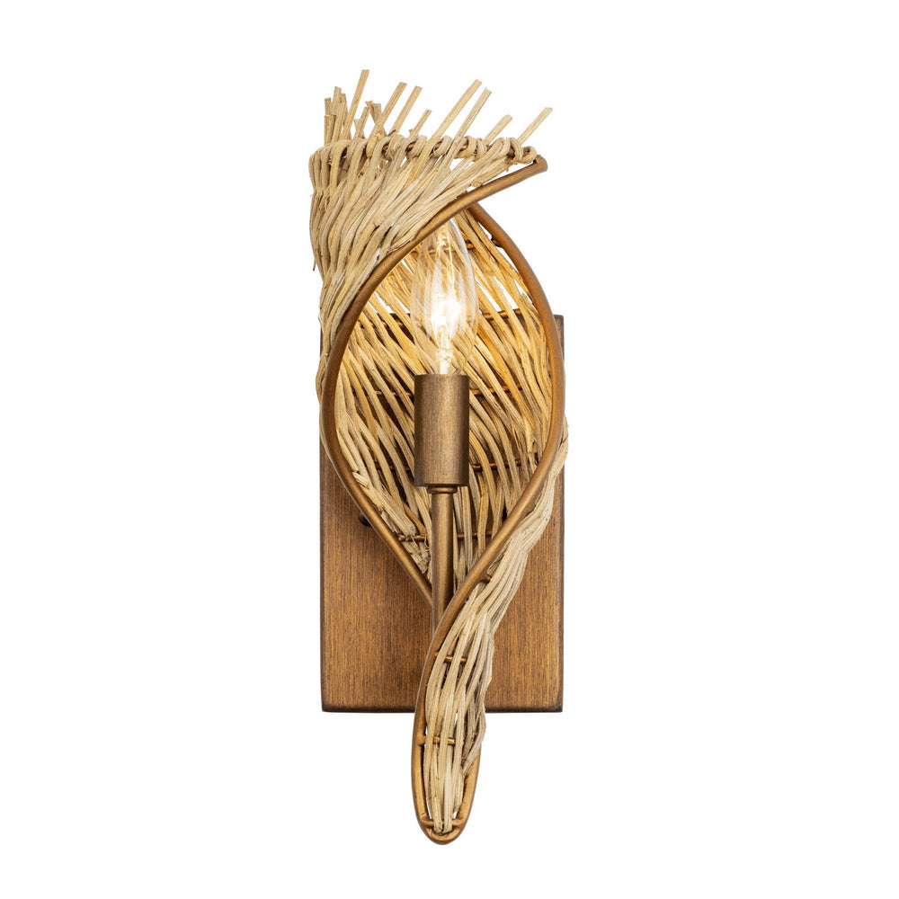 Varaluz - 240K01BTR - One Light Wall Sconce - Flow - Baguette/Natural Rattan