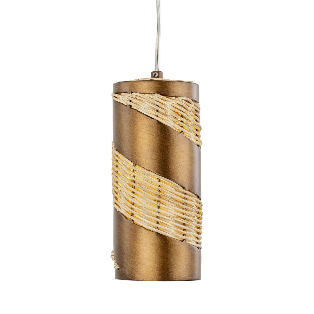 Varaluz - 240M01BTR - One Light Mini Pendant - Flow - Baguette/Natural Rattan