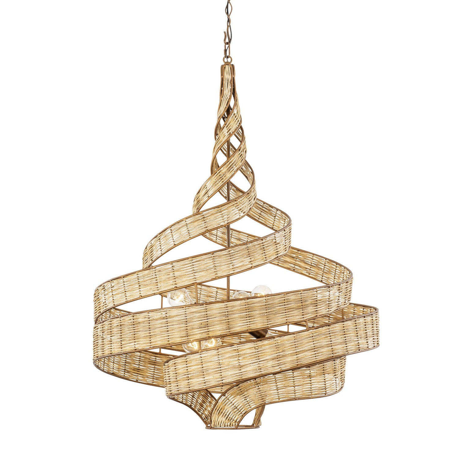 Varaluz - 240P06LBTR - Six Light Pendant - Flow - Baguette/Natural Rattan