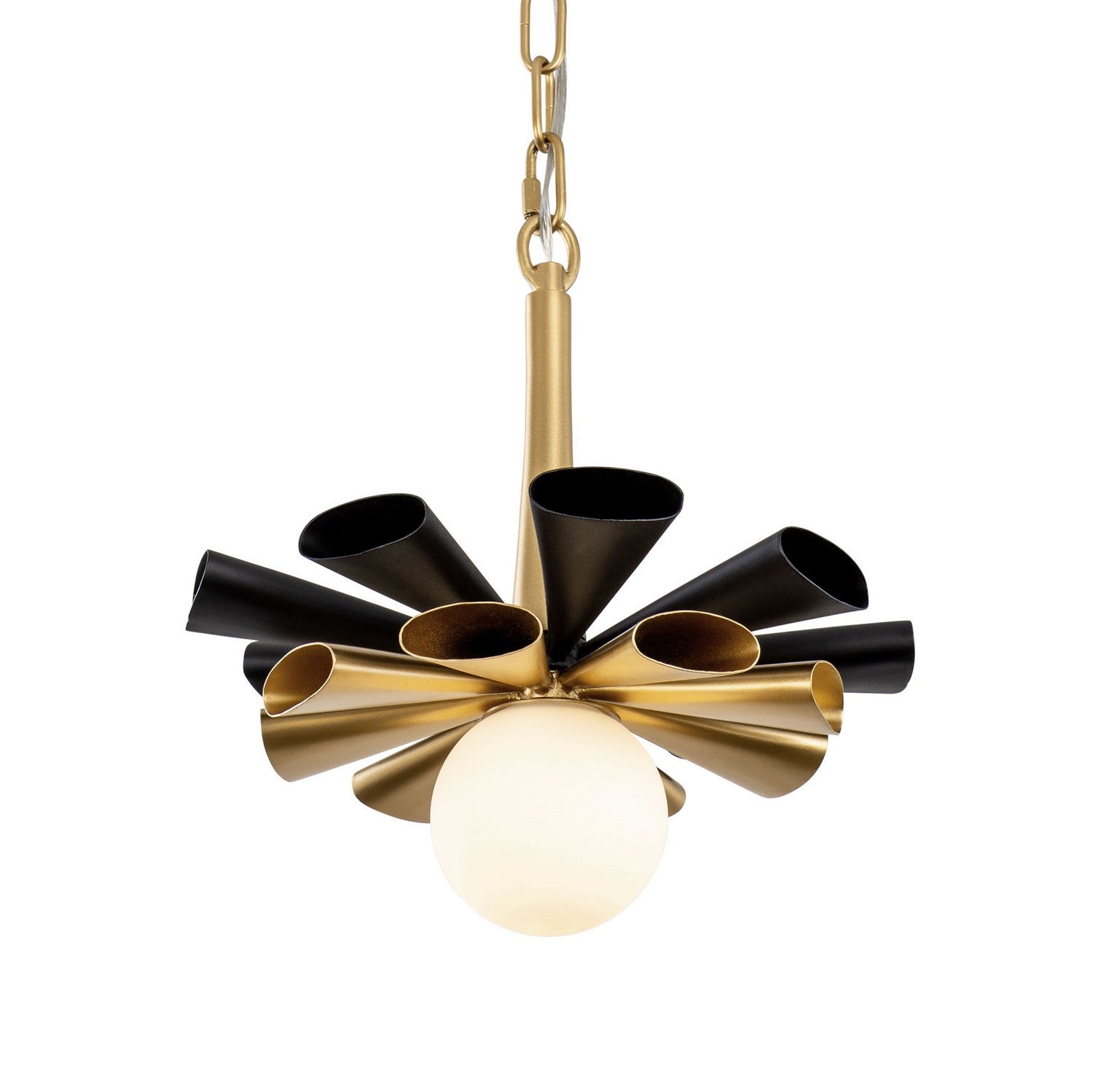 Varaluz - 372P01SMBFG - LED Pendant - Daphne - Matte Black/French Gold