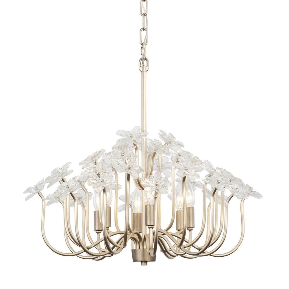 Varaluz - 378C06GDAR - Six Light Chandelier - Wildflower - Gold Dust/Artifact