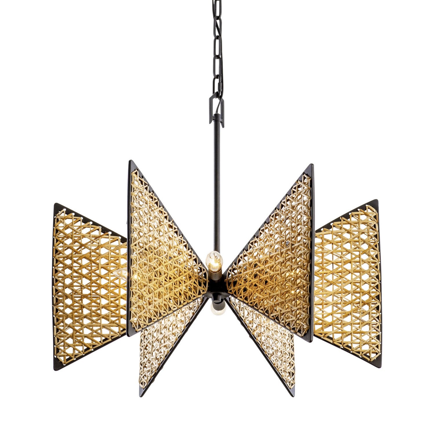 Varaluz - 379C06MBS - Six Light Chandelier - Machina - Matte Black/Sulihiya