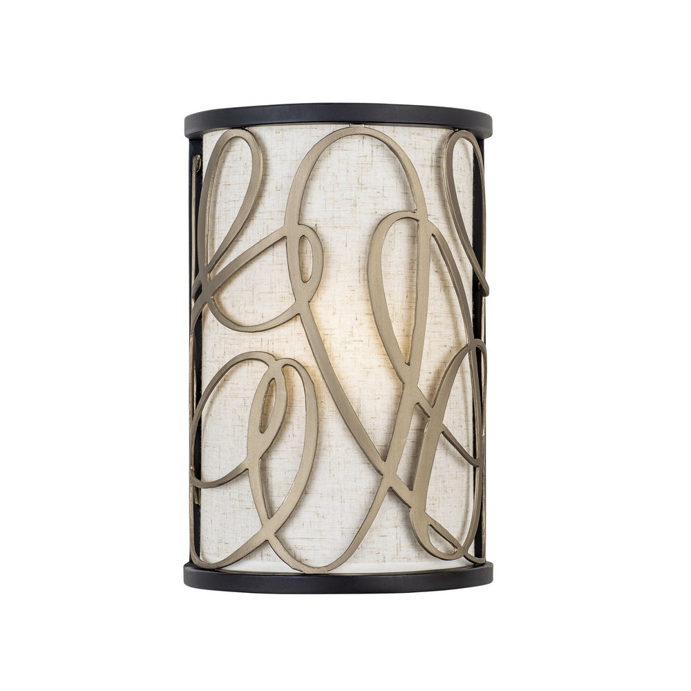 Varaluz - 381W01MBAR - One Light Wall Sconce - Scribble - Matte Black/Artifact