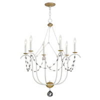 Maxim - 20486ECVG - Six Light Chandelier - Formosa - Ecru/Venetian Gold