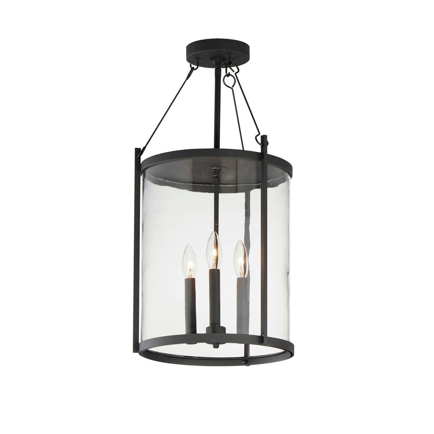 Maxim - 30069CLBK - Three Light Pendant - Belfry - Black