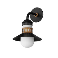 Maxim - 35122SWBKAB - One Light Outdoor Wall Sconce - Admiralty - Black / Antique Brass