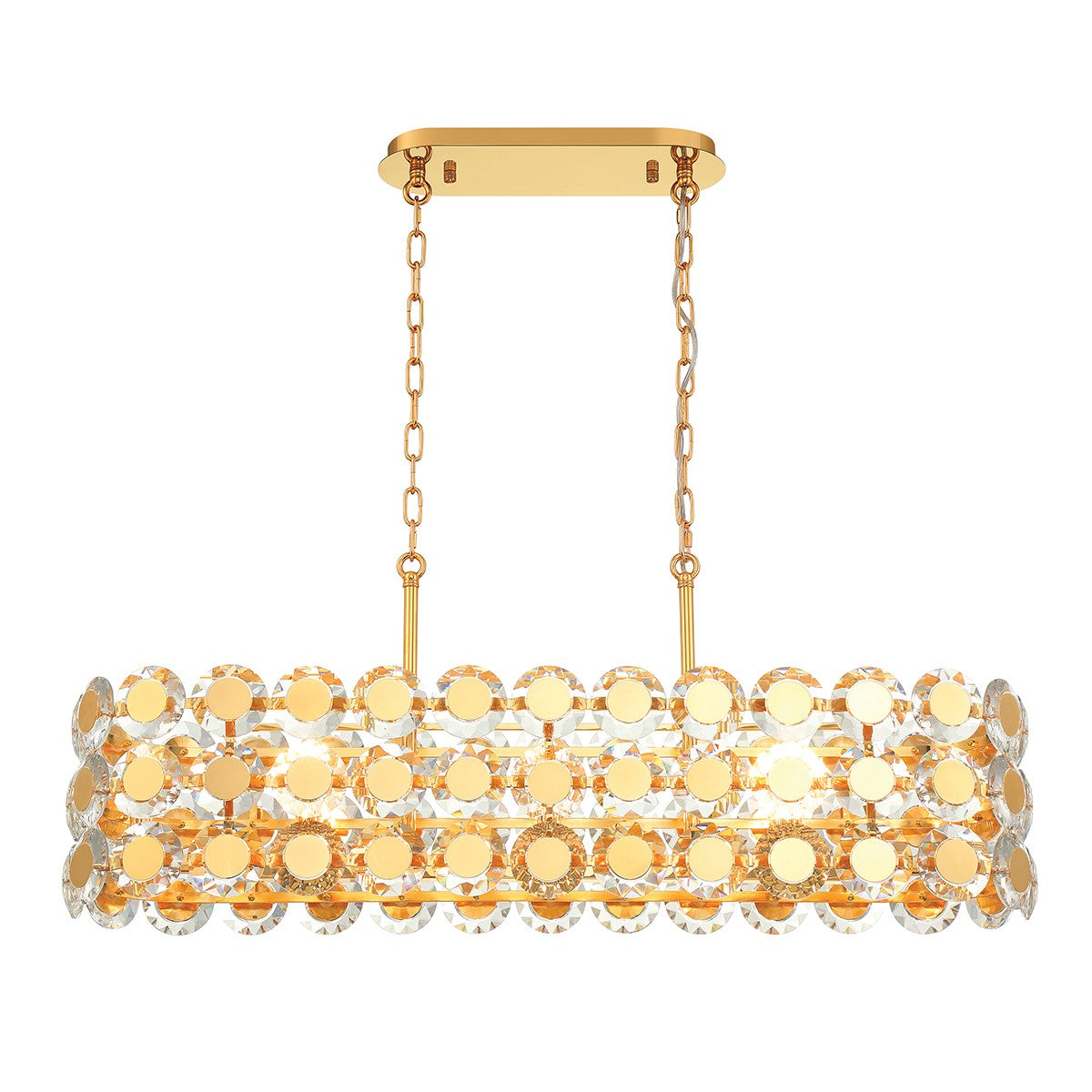 Eurofase - 44287-020 - Eight Light Chandelier - Perrene - Gold