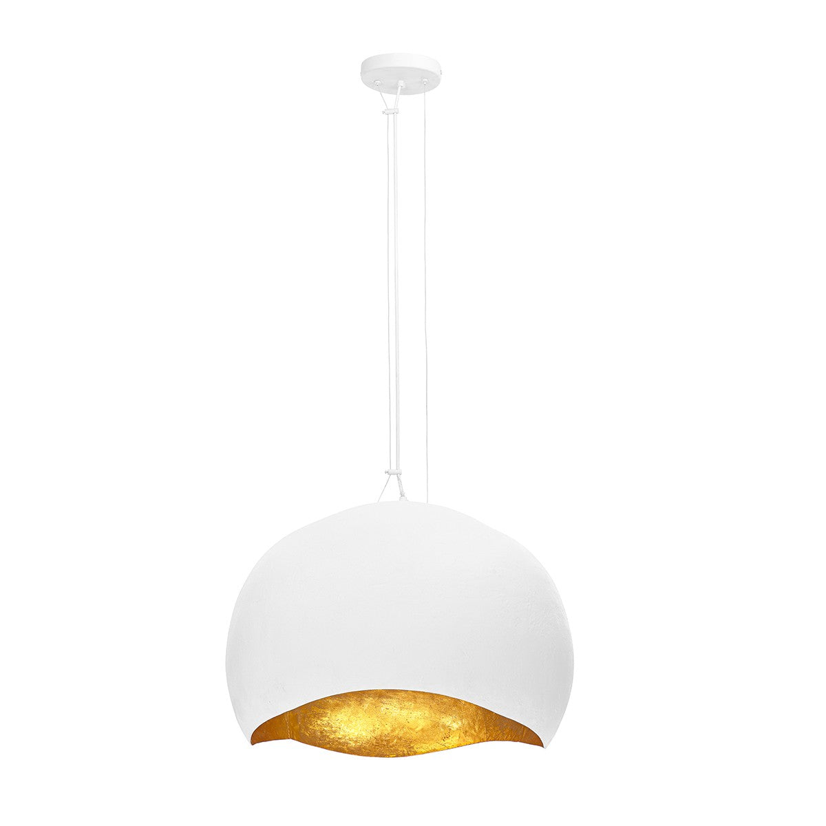 Eurofase - 46439-024 - Three Light Pendant - Baleia - White and Gold Foil