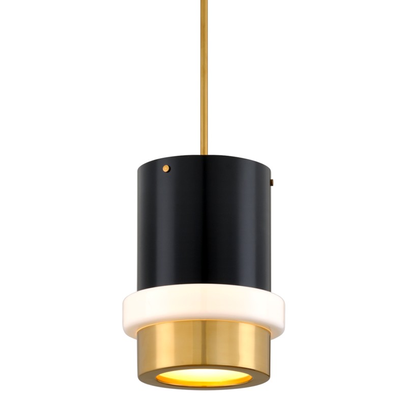 Corbett Lighting - 299-42-VPB/SBK - One Light Pendant - Beckenham - Vintage Polished Brass/Black Brass