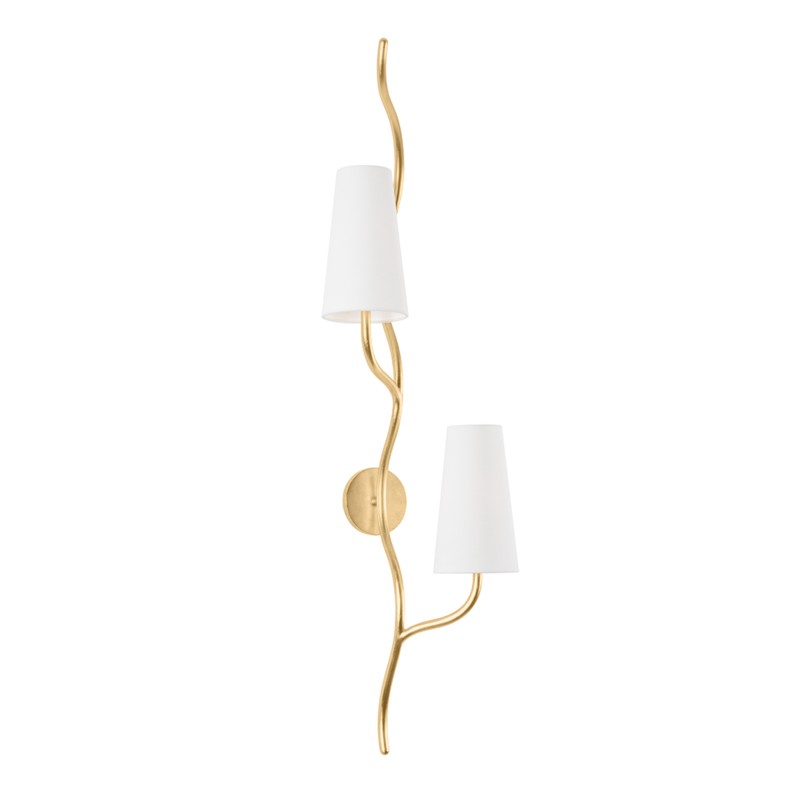 Corbett Lighting - 436-48-VGL - Two Light Wall Sconce - Cortona - Vintage Gold Leaf