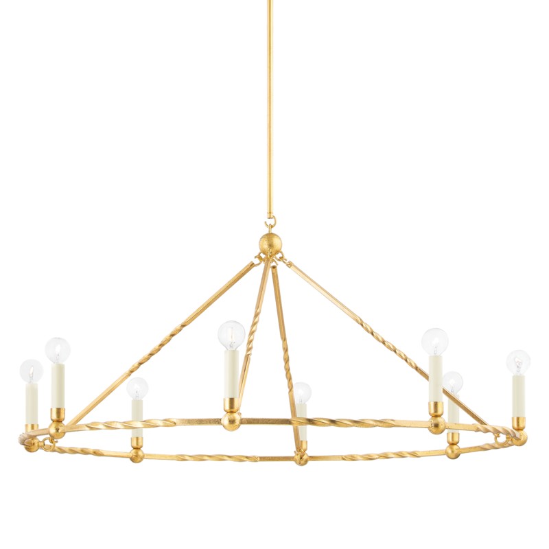 Mitzi - H738808-VGL - Eight Light Chandelier - Josephine - Vintage Gold Leaf