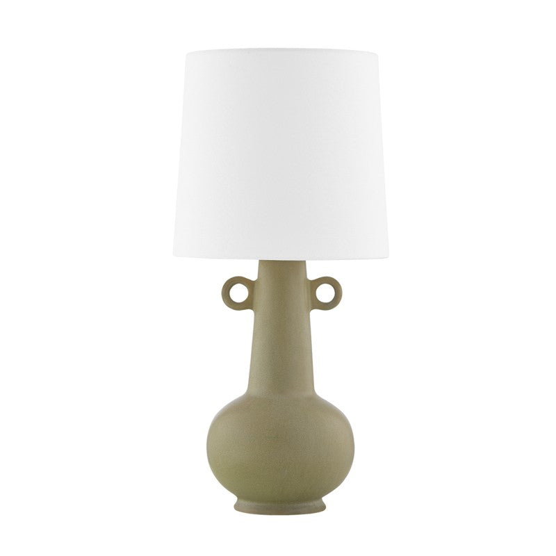 Mitzi - HL613201A-AGB/CRO - One Light Table Lamp - Rikki - Aged Brass/Ceramic Reactive Golden Olive